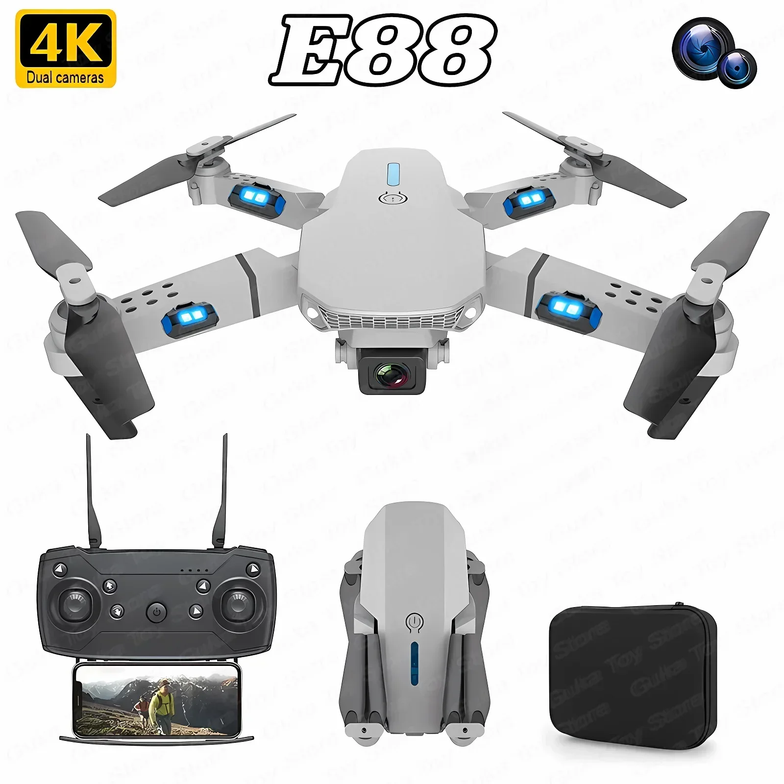 E88 Pro WIFI FPV Drohne Weitwi – Drone Battery Case Bewertung und Preis