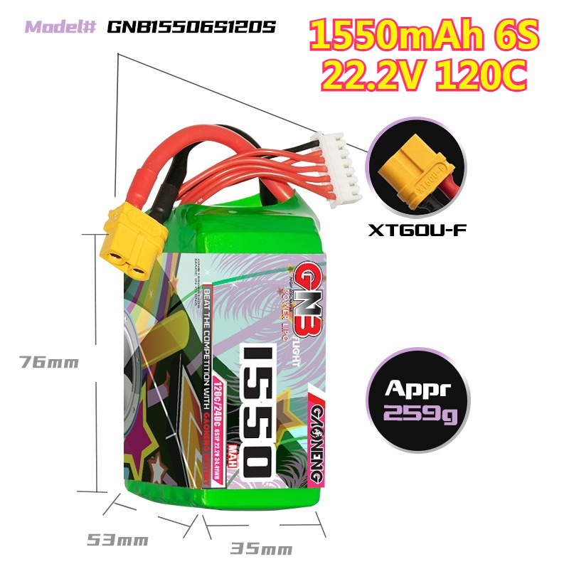 1550mAh 120C LiPo-Akku 4S 14,8 – Drone Battery 6S Bewertung und Preis