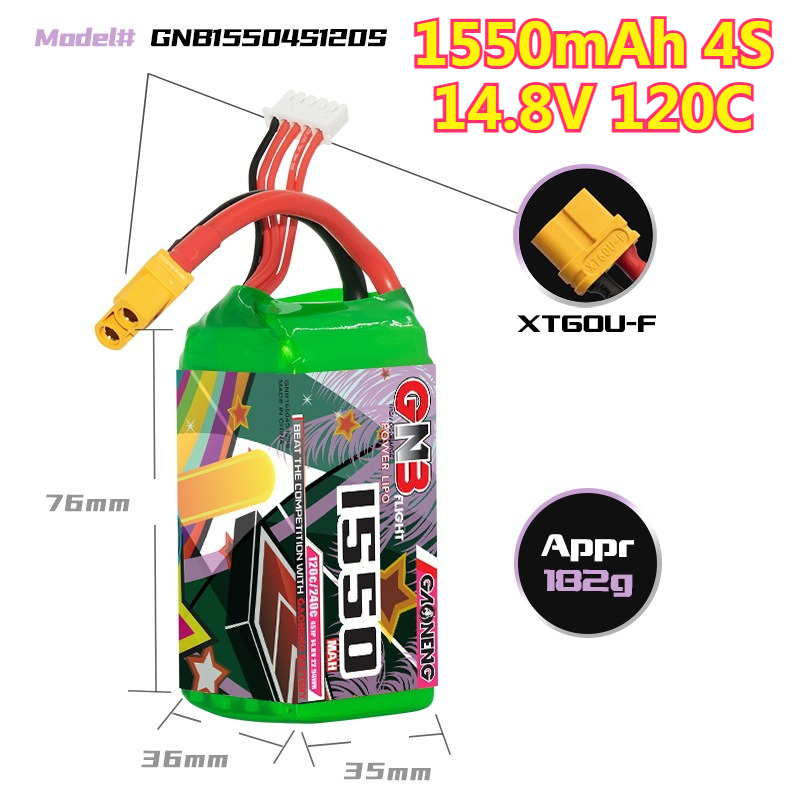 1550mAh 120C LiPo-Akku 4S 14,8 – Drone Battery 6S Bewertung und Preis