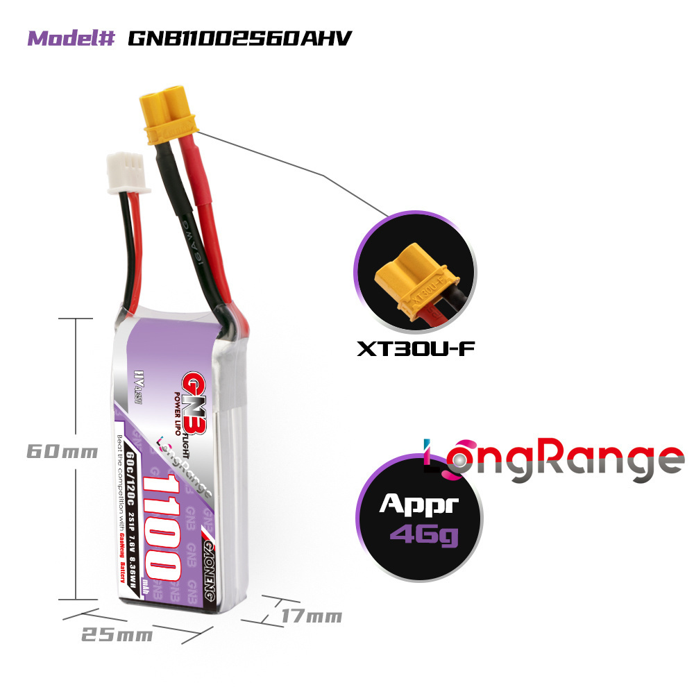 GNB 1100 mAh 2S 3S 4S 6S 60C/1 – Drone Battery 4S Bewertung und Preis