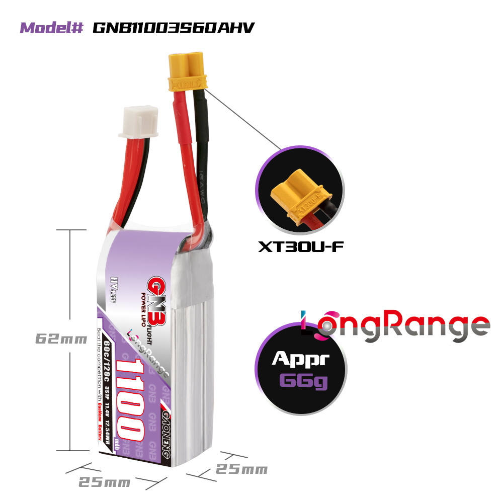 GNB 1100 mAh 2S 3S 4S 6S 60C/1 – Drone Battery 4S Bewertung und Preis